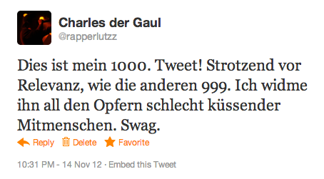 1000. Tweet